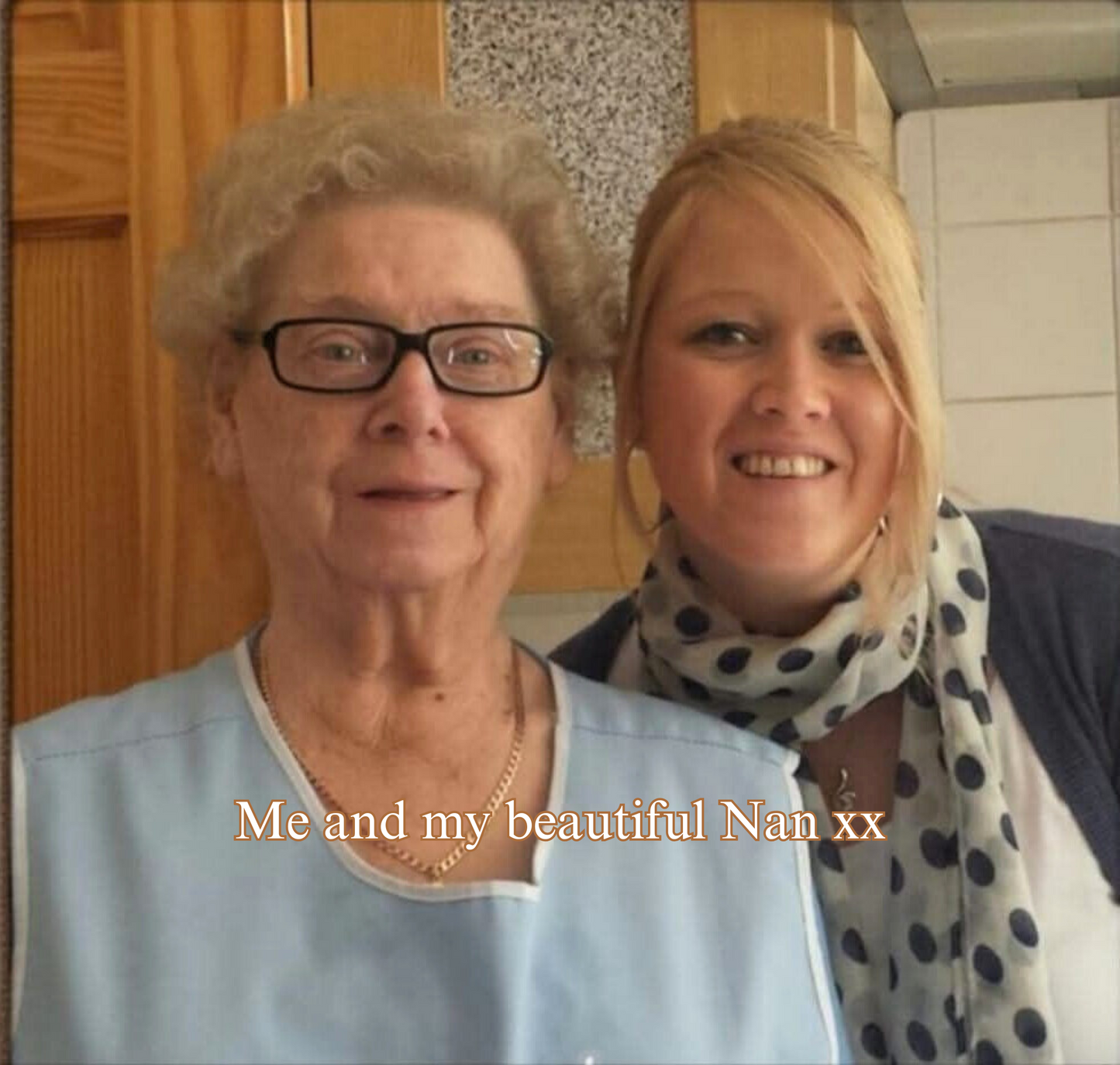 Nan and granddaughter standing side by side