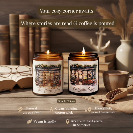 The Cosy Corner Bundle | Book Shop & Coffee Shop Candles