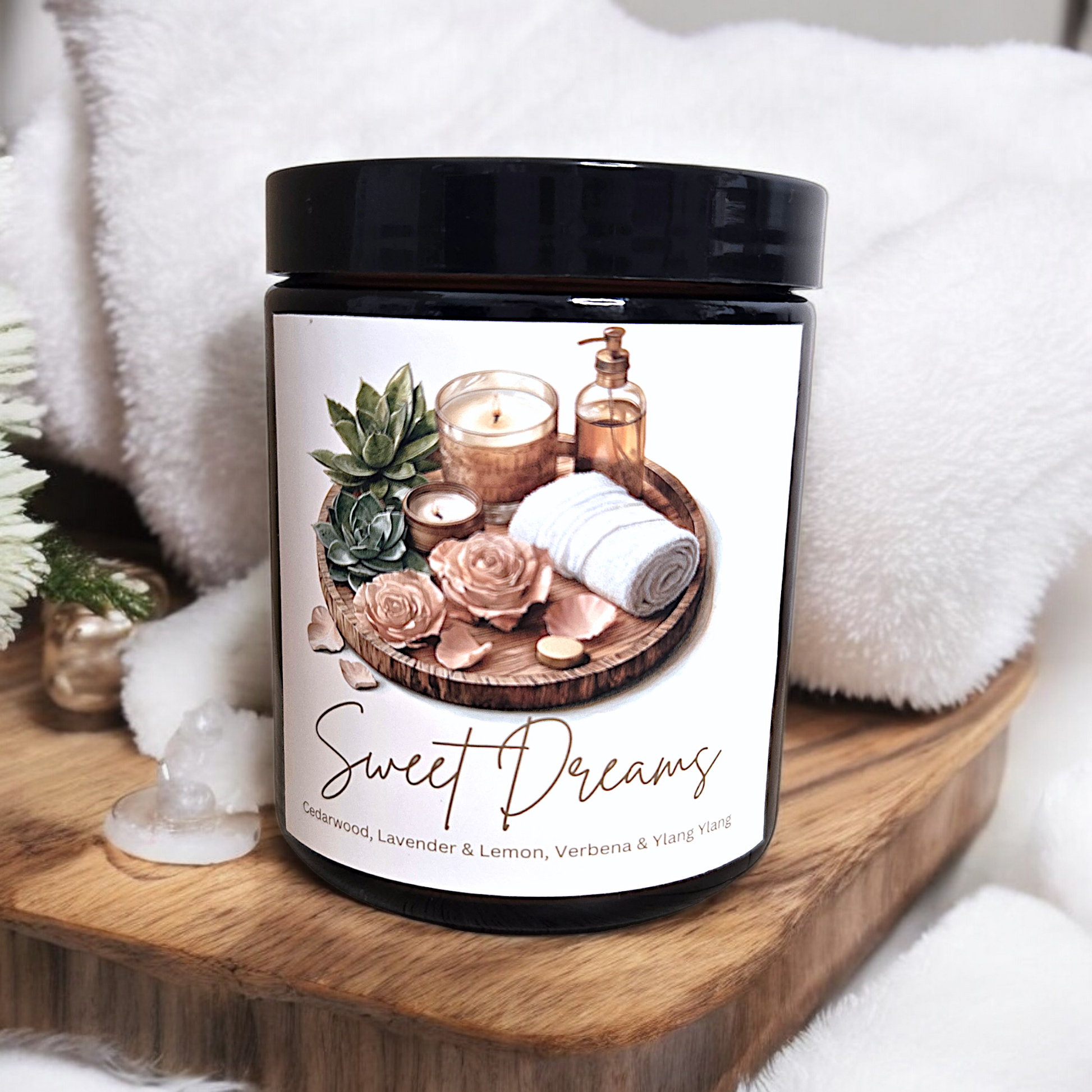 Sweet Dream Essential Oil Aromatherapy Candle - Front